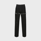 YCH LAYERED JEANS BLACK (F23DB709BK)