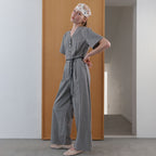 LCVE LCVE Jumpsuit V-Neck Light Gray