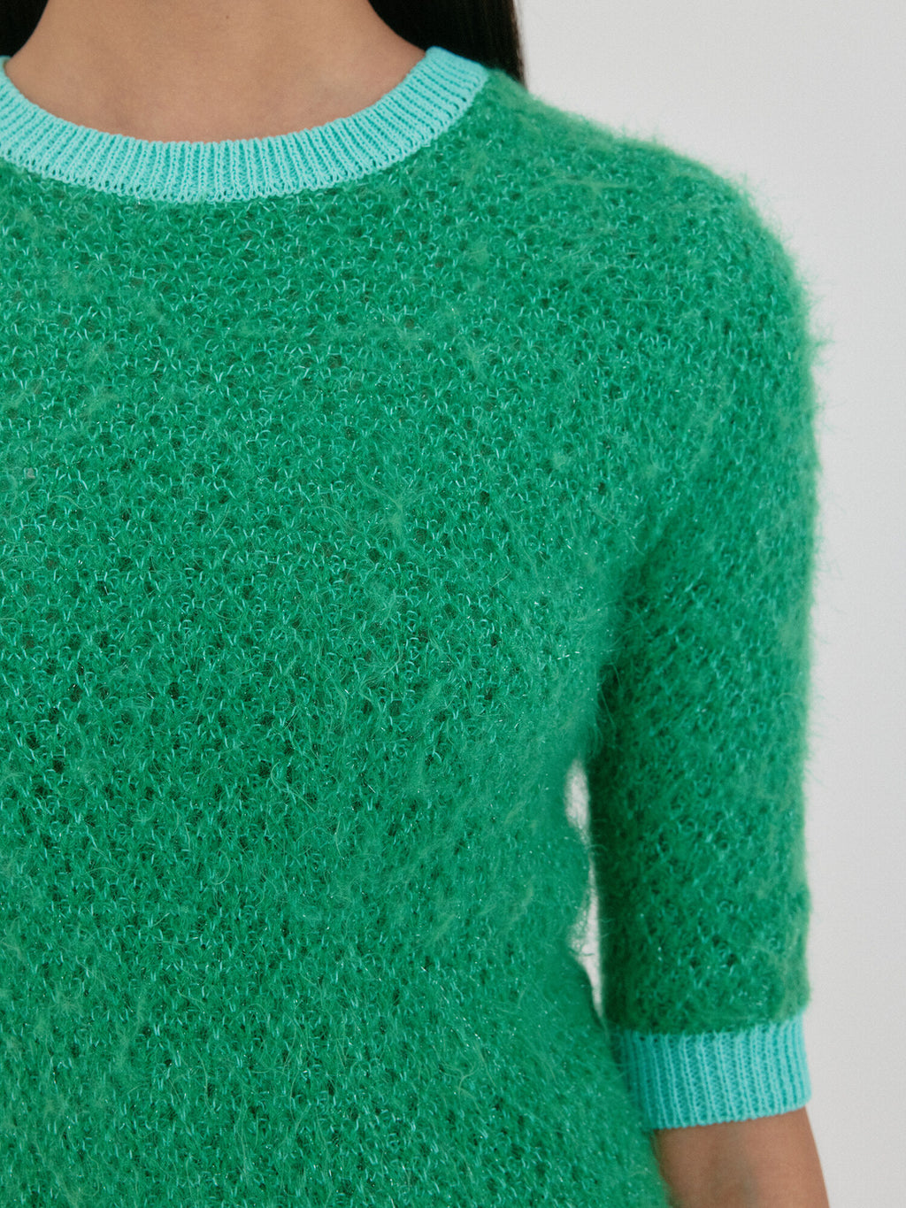 EENK ZIGGIE Short Sleeve Knit Top - Green