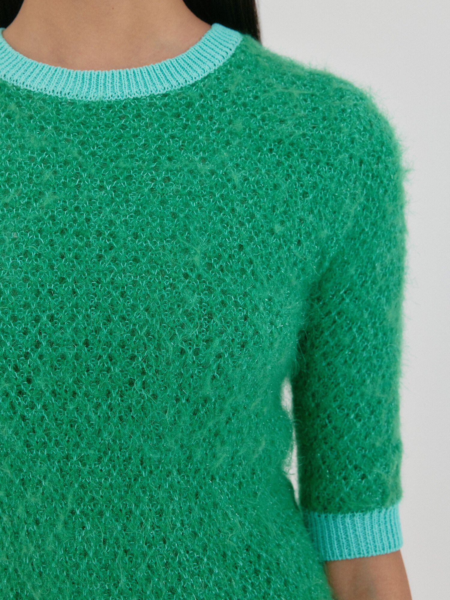 EENK ZIGGIE Short Sleeve Knit Top - Green