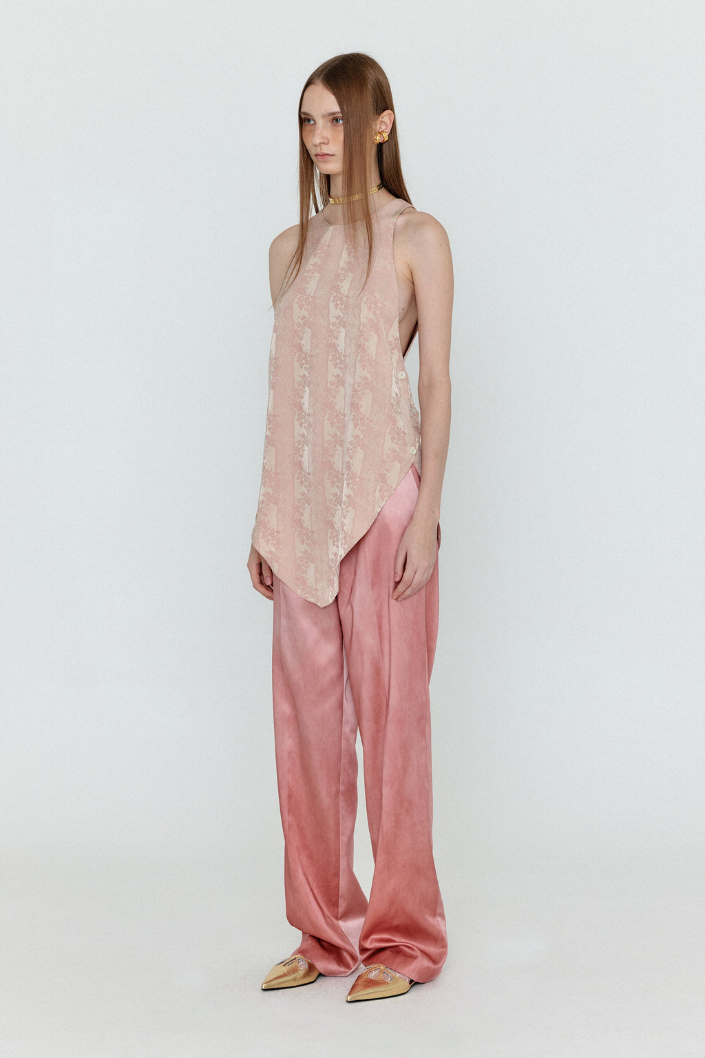 EENK EENK WENNY Patterned Jacquard Asymmetric Top