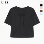 LIST Cotton punching ribbon blouse_TWWBLQ62200
