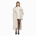 YCH HANDMADE MUFFLER LAYERED COAT PALE BEIGE (W24CT1011PE)