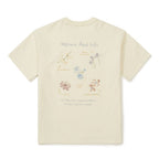 SNOWPEAK APPAREL Cotton Women's Flower Graphic Short Sleeve T-Shirt Pastel Yellow (S26MWFTS67)