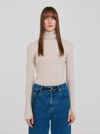 EENK ZIAH High Neck Knit Top - Ivory