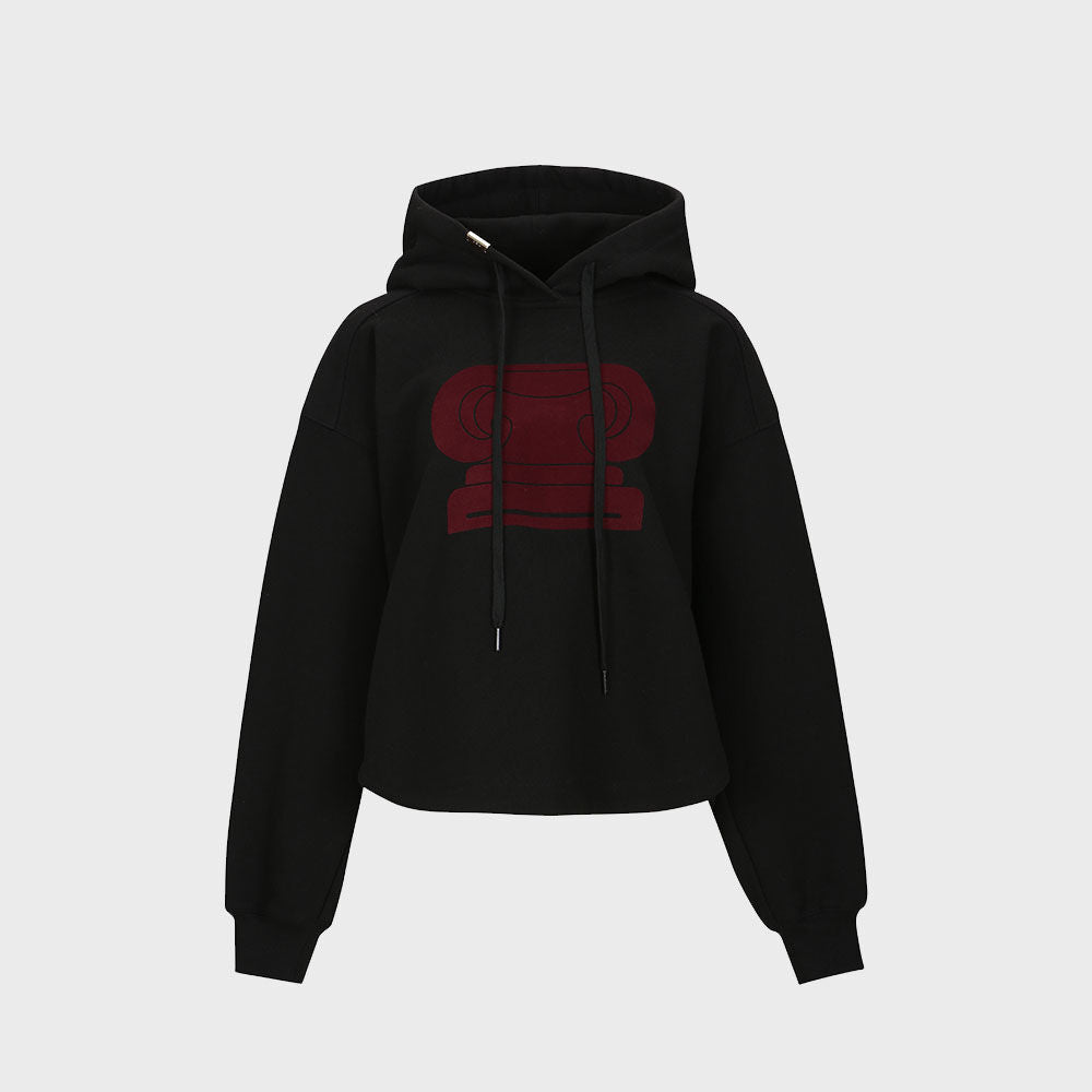 YCH SYMBOL-LOGO HOODED SWEATSHIRT BLACK (W23TO902BK)