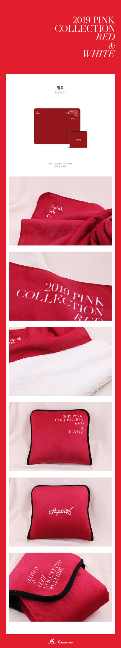 Apink - Blanket / 2019 RED & WHITE