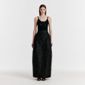 EENK YOV Metallic Long Skirt - Black