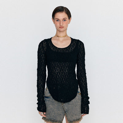 EENK WOLA Long Sleeve Jersey T-shirt - Black