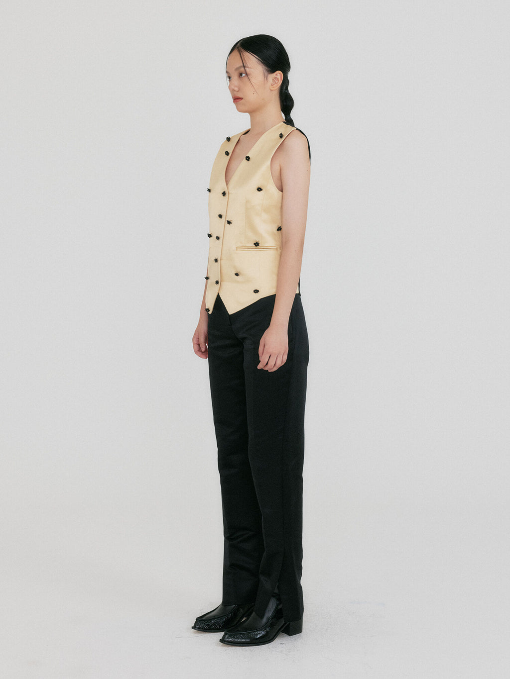 EENK ZROE Flower Buttoned Vest - Yellow