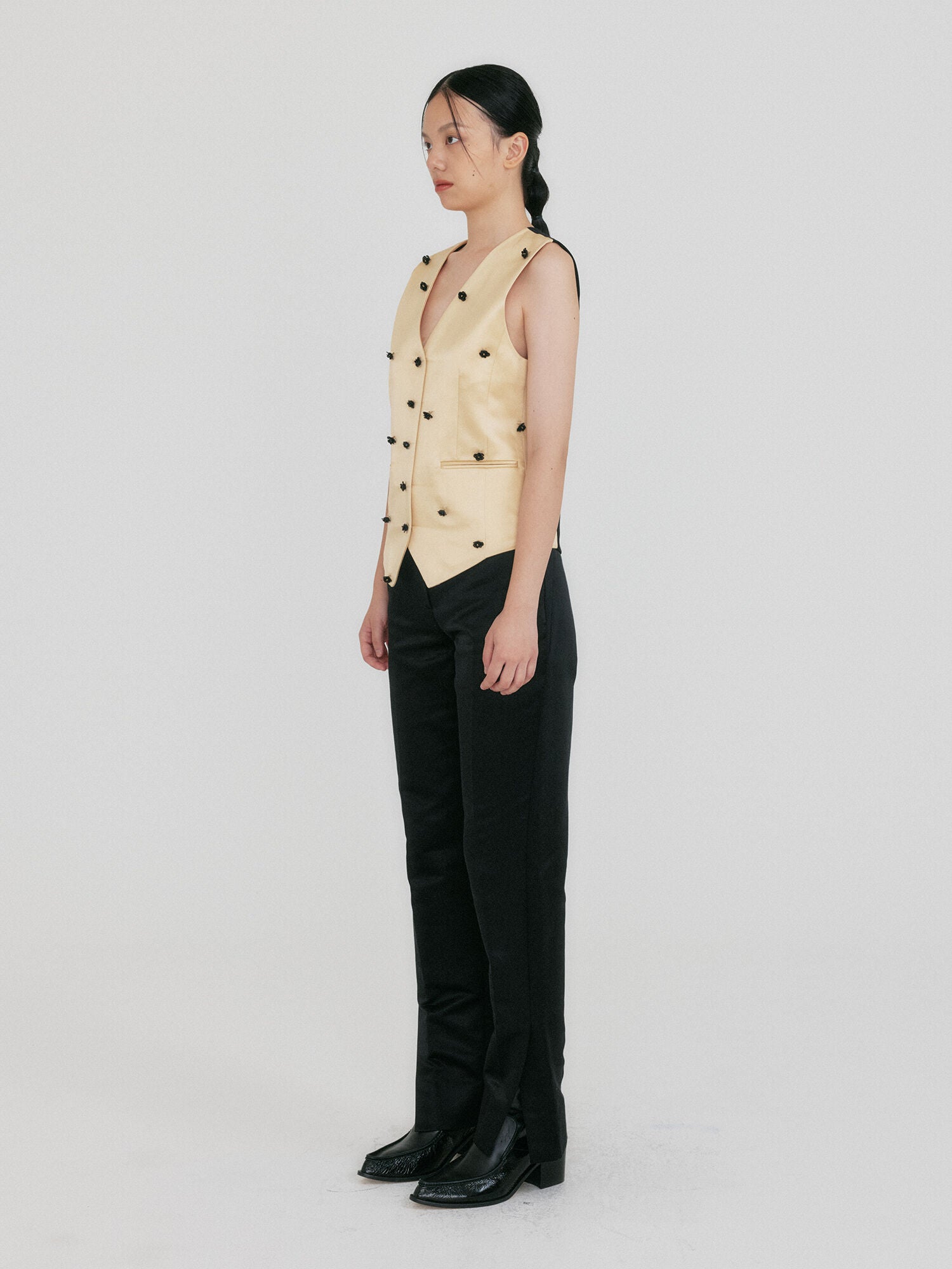 EENK ZROE Flower Buttoned Vest - Yellow