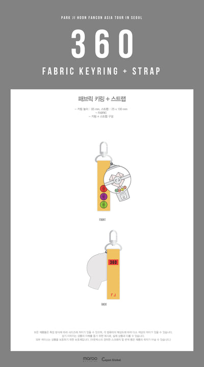 PARK JIHOON - 10 Fabric Keyring + Strap / FANCON ASIA TOUR IN SEOUL