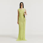 EENK EENK Maxi Cable Knit Dress - Yellow Green
