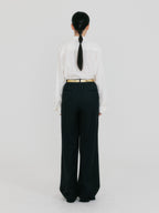 EENK ZIRYNA Classic Shirt with Brooch - White