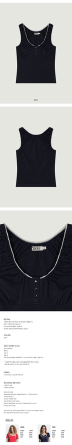 GROVE IKA SLEEVELESS TOP (NAVY)