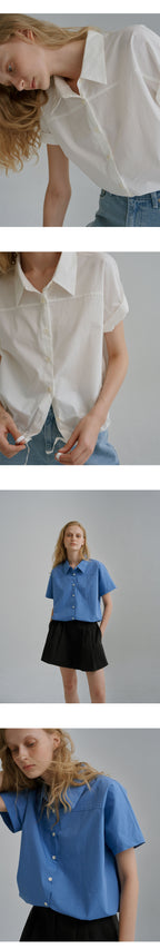 URAGO String cotton blouse_3colors