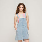 CARGOBROS CARGOBROS Denim Overall Half Pants (Light Blue)