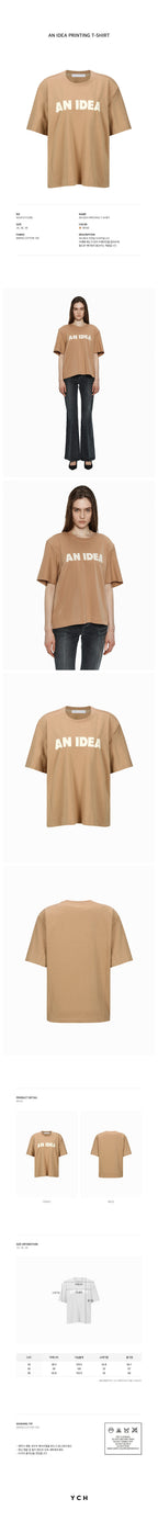 YCH AN IDEA PRINTING T-SHIRT BEIGE (W24TS11132BE)