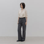 HUNCH Loose-Fit Open Collar Shirt (2color)