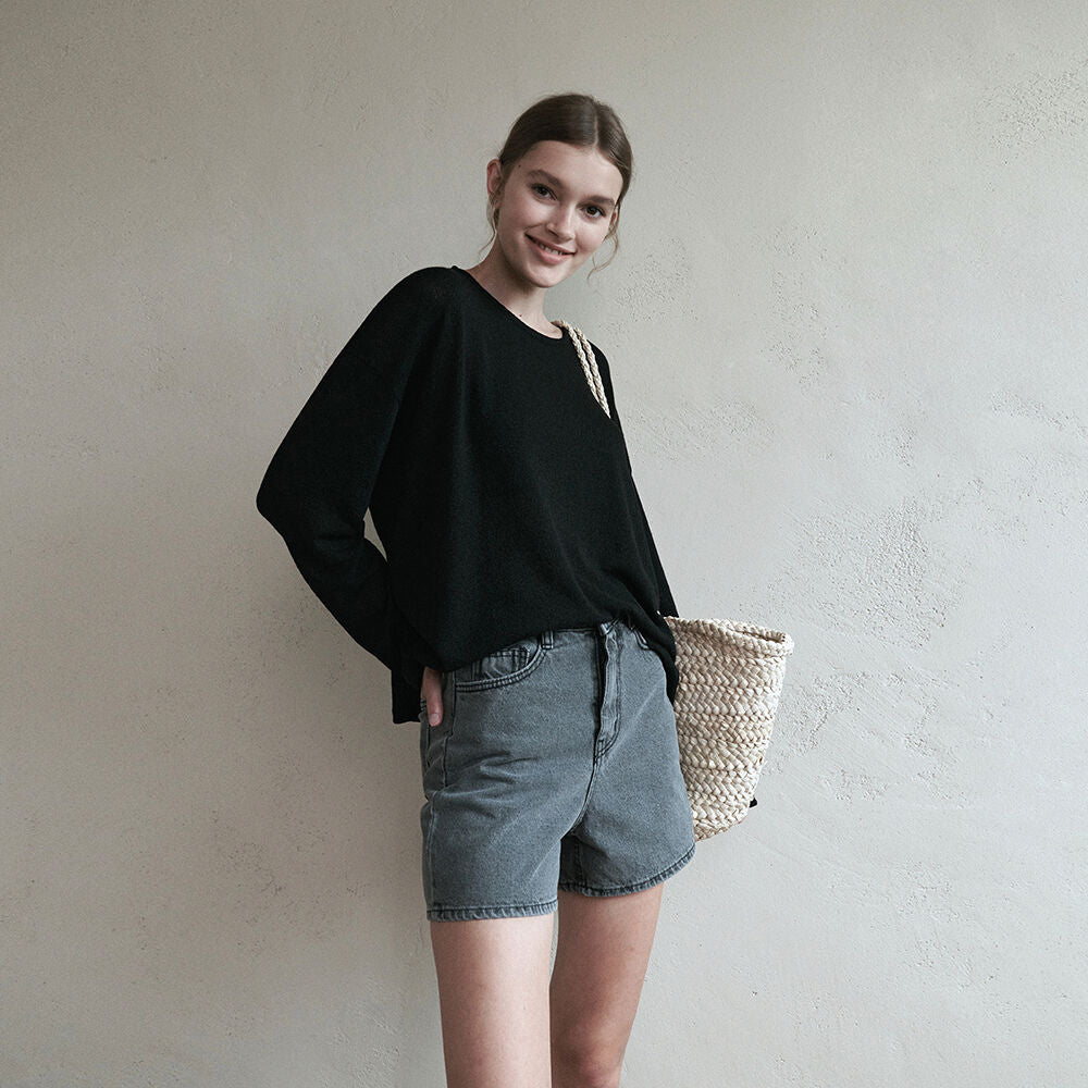 LOEIL Summer Natural T-Shirt - Black