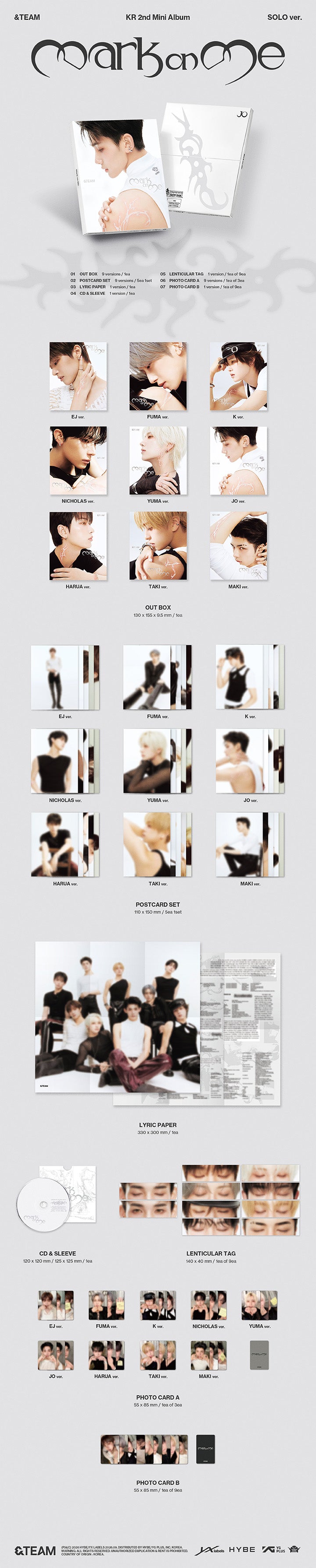 KR 2nd Mini Album 'Mark on Me' - SOLO ver. (Random) detail 2