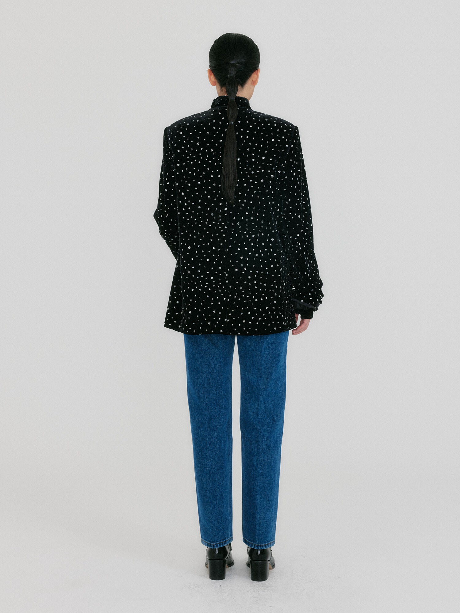 EENK ZUIEL Wide Lapel Jacket - Jazzy Black