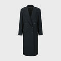 YCH DOUBLE-BREASTED WOOL COAT NAVY (F24OT0031NV)