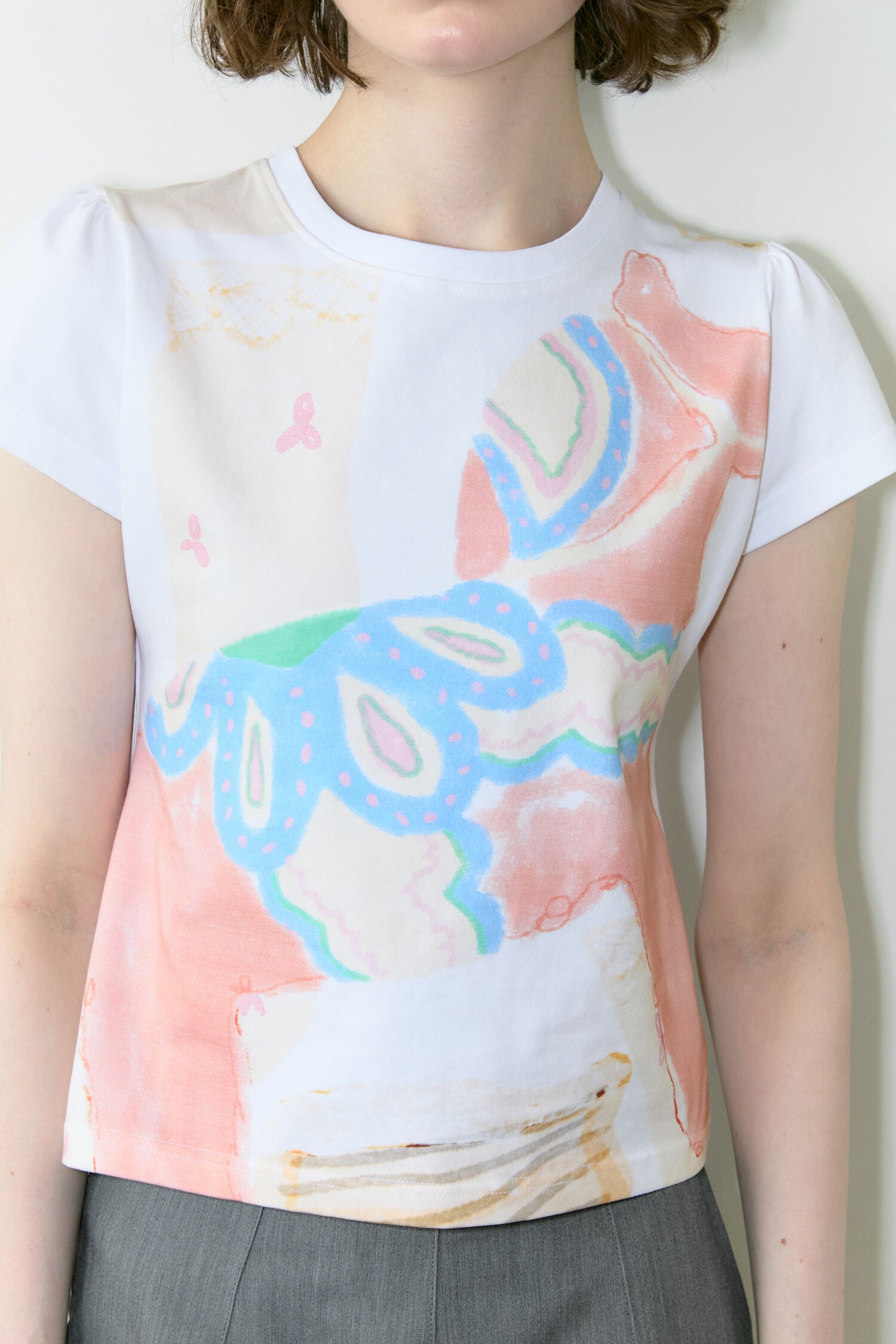 SINOON Big Pony Toy Puff T-Shirt (White)