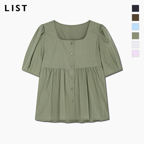 LIST Cotton puff shirring blouse_TWWBLQ62010