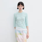 YUNSÉ [3rd reorder] Lace 3/4 Sleeve Tee (Mint)