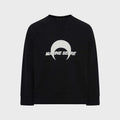 MARINE SERRE (U) Moon logo fleece raglan sweatshirt black MOON LOGO FLEECE RAGLAN SWEATSHIRT