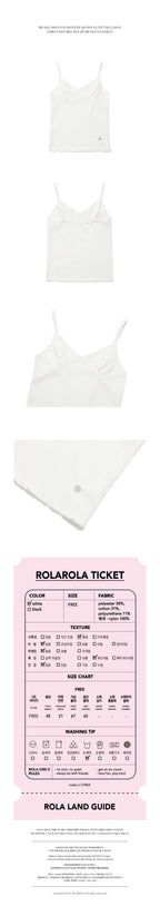 rolarola LACE SLEEVELESS TOP WHITE