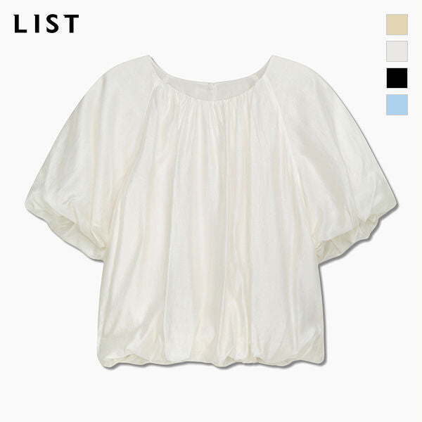 LIST Shirring volume crop blouse_TWWBLQ62050