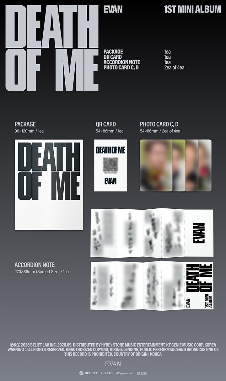 1st Mini Album 'DEATH OF ME' (Weverse Albums ver.) detail 2