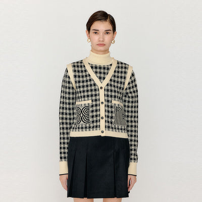 EENK Knitwear Vest - Black/Ivory