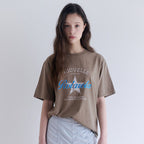 rolarola VINTAGE PRINT PIGMENT T-SHIRT KHAKI