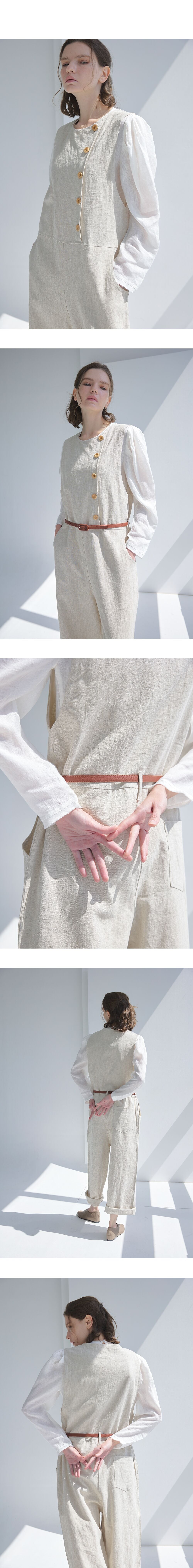 homeropero homeropero linen overall jumpsuit