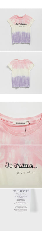 ETRE CECILE ETRE CECILE JE TAIME Cap Sleeve T-Shirt - Lavender/Pink