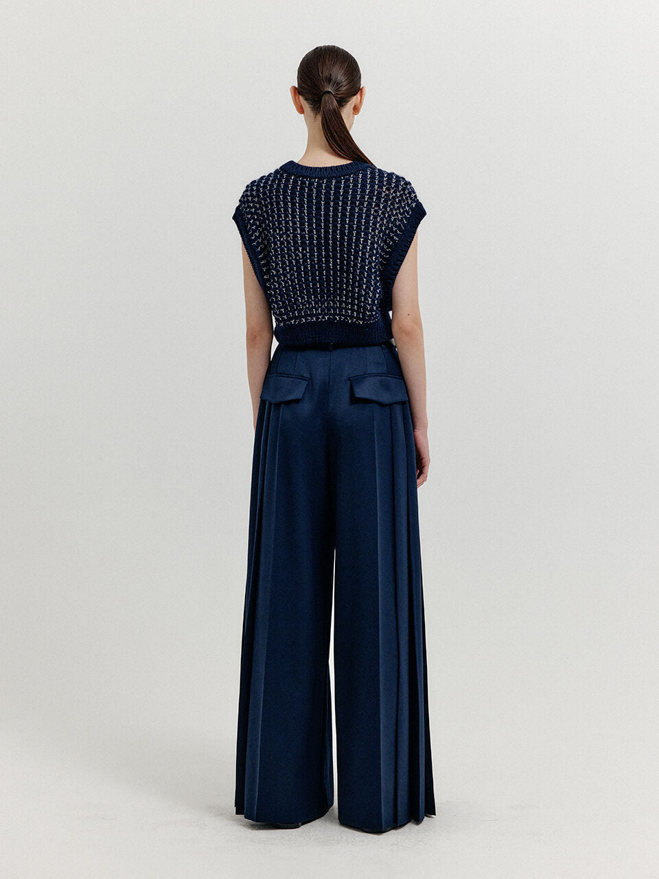 EENK EENK XIKI Crop Knit Vest - Navy