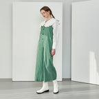 MAKEATOAST V-NECK CHECK JUMP SUIT GREEN MTBBSJS00252