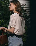 TILLIDIE Witty Back ribbon blouse_Yellow