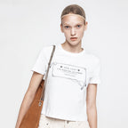 YCH FRAMED CROP T-SHIRT WHITE (R25TS11051WH)