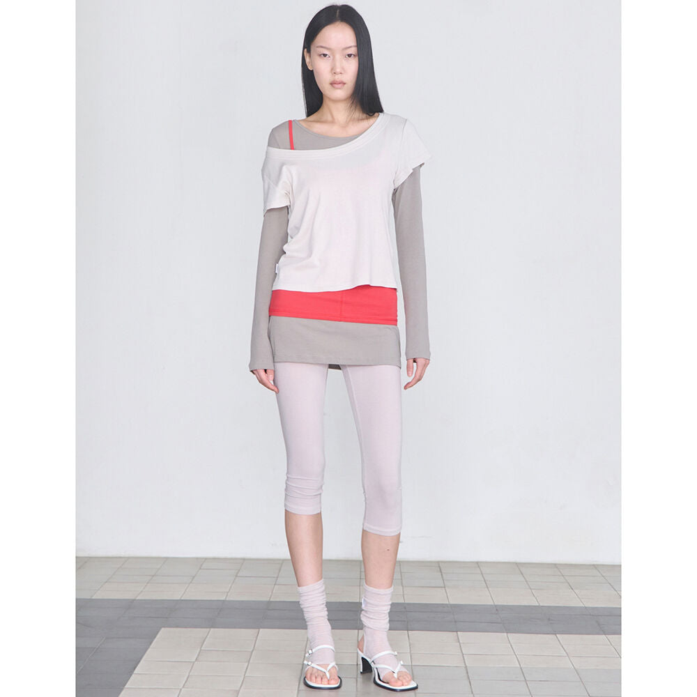 CERRIC Scoop Neck Top _ Beige
