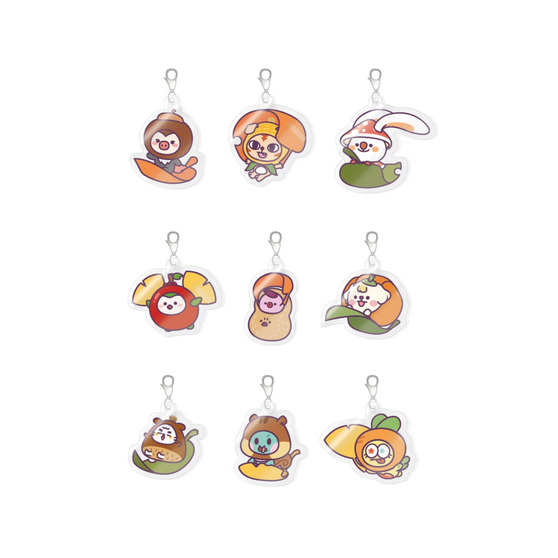 CRAVITY - 11 KKURU Acrylic Mini Charm Set (GAEUL VER.) / 2024 CRAVITY CHARACTER [AUTUMN CCREW] POP-UP STORE OFFICIAL MD