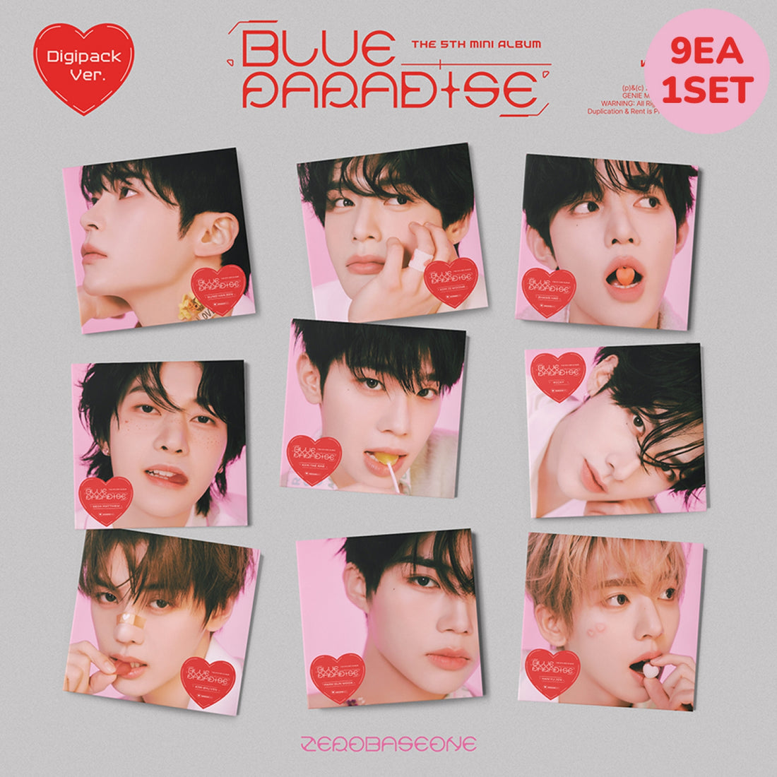 ZEROBASEONE - BLUE PARADISE / 5th Mini Album (Digipack Ver.) (9 Types Set)