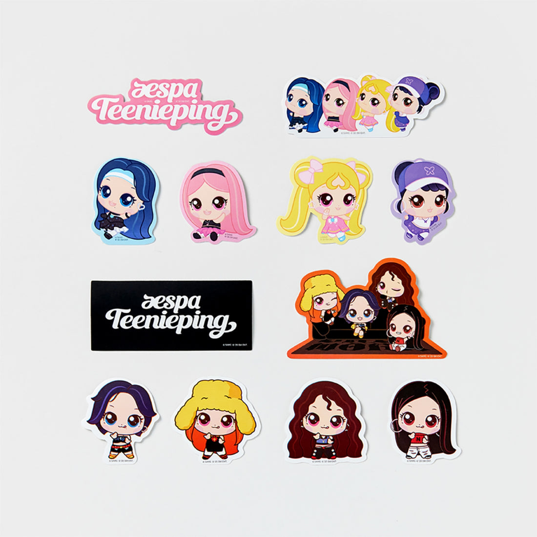 aespa - 08 Removable Sticker Set / Teenieping X aespa OFFICIAL MD