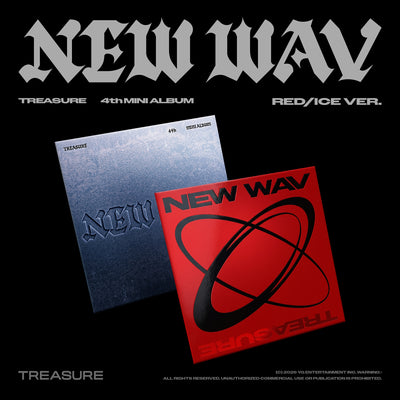 TREASURE - NEW WAV / 4th Mini Album (RED VER. / ICE VER.) (2 Types Set)