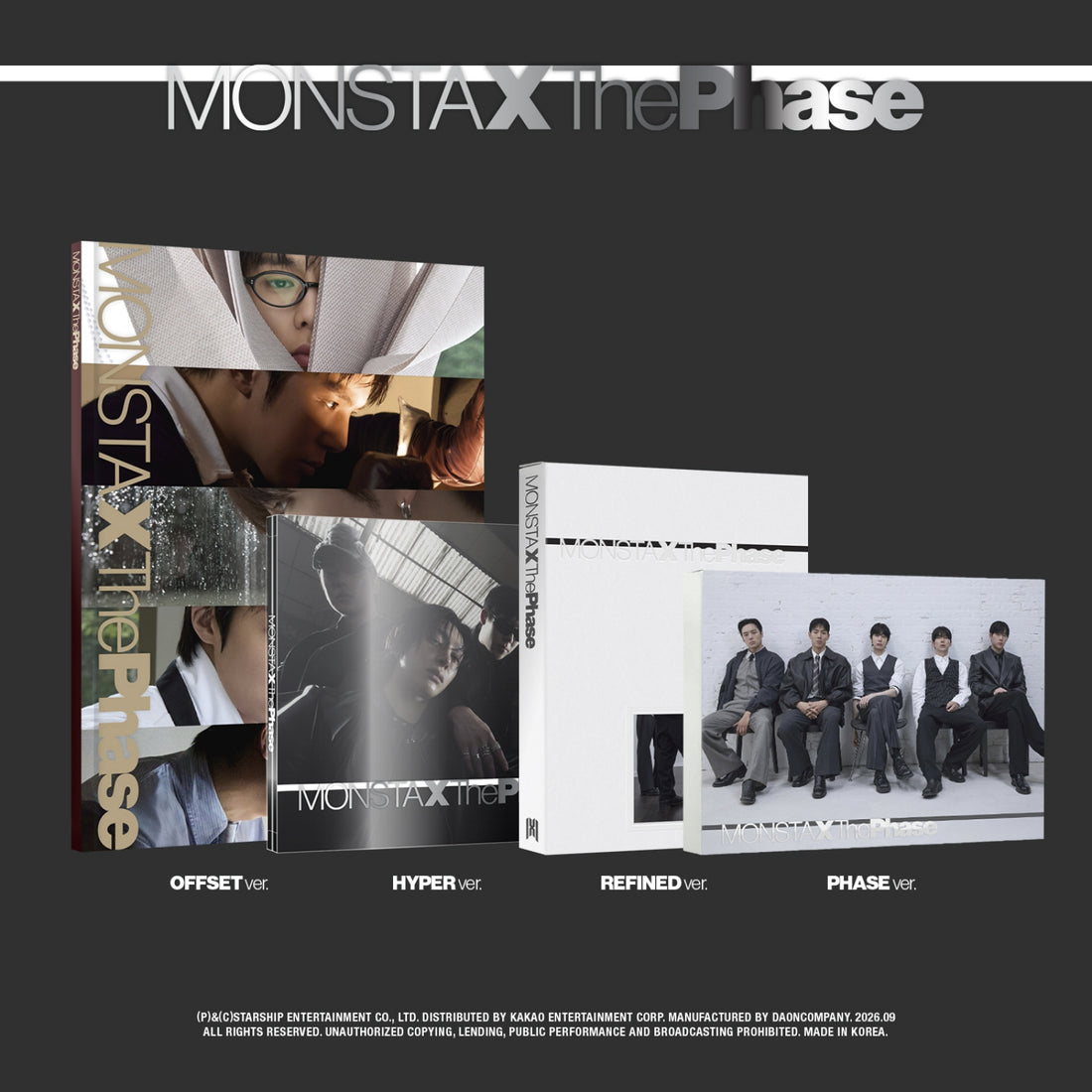 MONSTA X - The Phase / EP Album (4 Types Set)