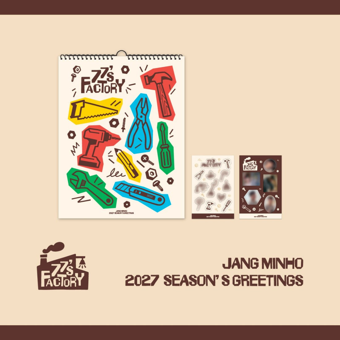 [Pre-order] JANG MIN HO - Wall Calendar & Sticker Set 2027 Season's Greetings [77's FACTORY]