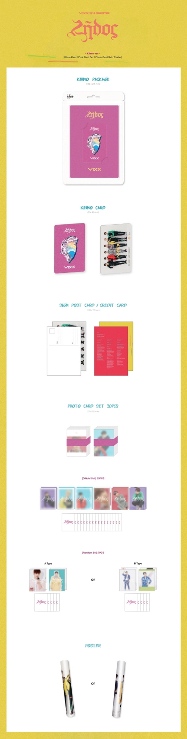 VIXX - 5th Single Album [Zelos] - KiHNO Card Edition detail 2